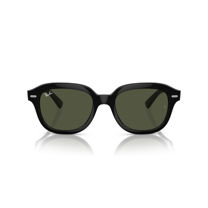 Black sunglasses with green lenses on a white background Polished Black + G-15 Green