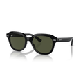 Black sunglasses with reflective surface on a white background Polished Black + G-15 Green
