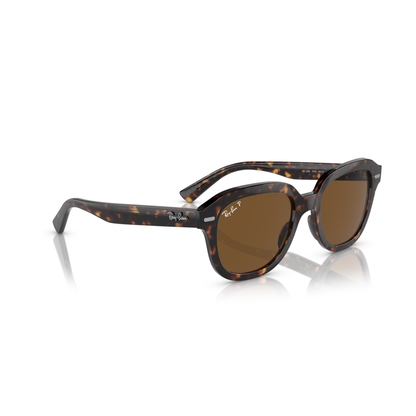 Ray-Ban sunglasses with tortoiseshell frame and brown lenses on a white background Polished Havana + Brown Polarised