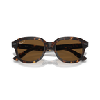 Tortoiseshell sunglasses with brown lenses on a white background Polished Havana + Brown Polarised