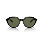 Black sunglasses with green lenses on a white background Polished Black + G-15 Green Polarised