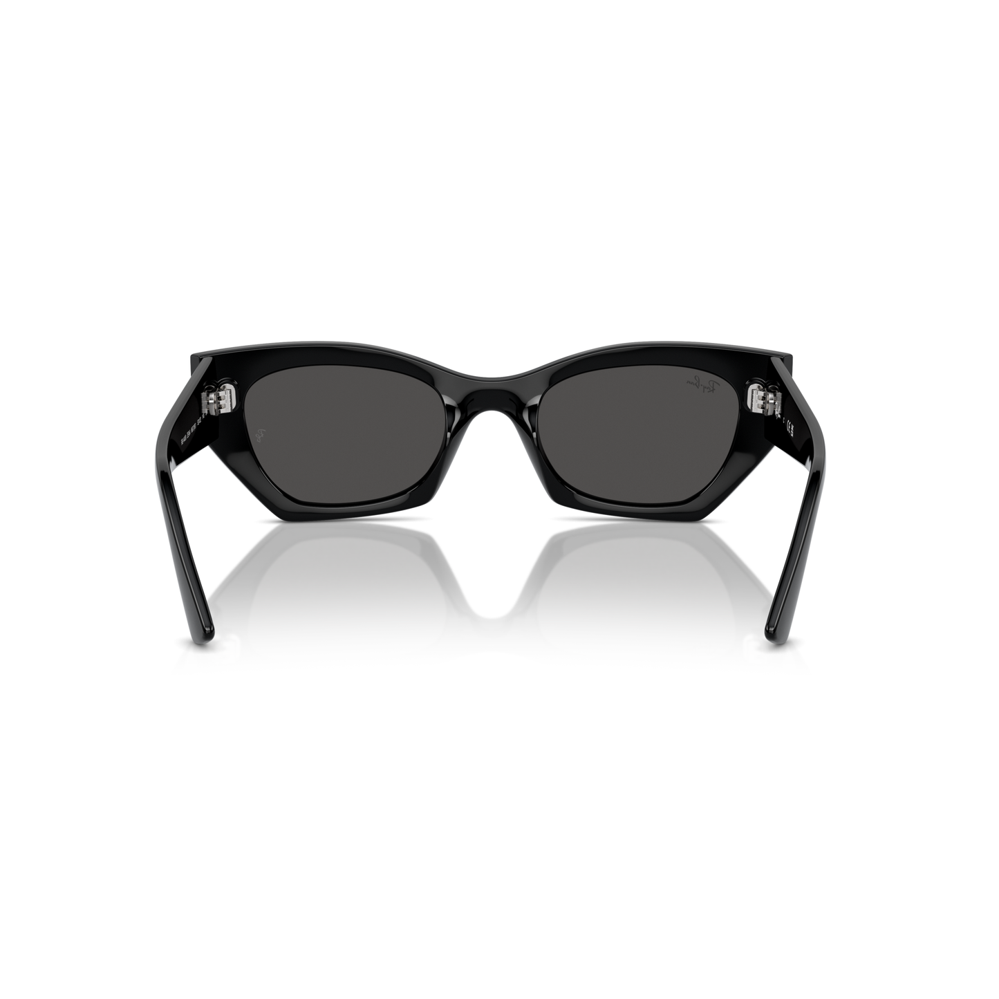 Black sunglasses with dark lenses on a white background Polished Black + Dark Grey