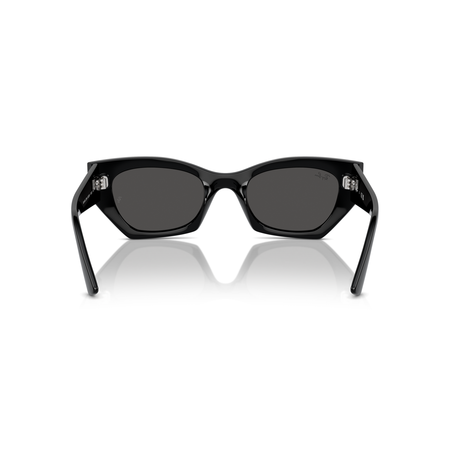 Black sunglasses with dark lenses on a white background Polished Black + Dark Grey