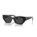 Black sunglasses with a reflective surface on a white background Polished Black + Dark Grey