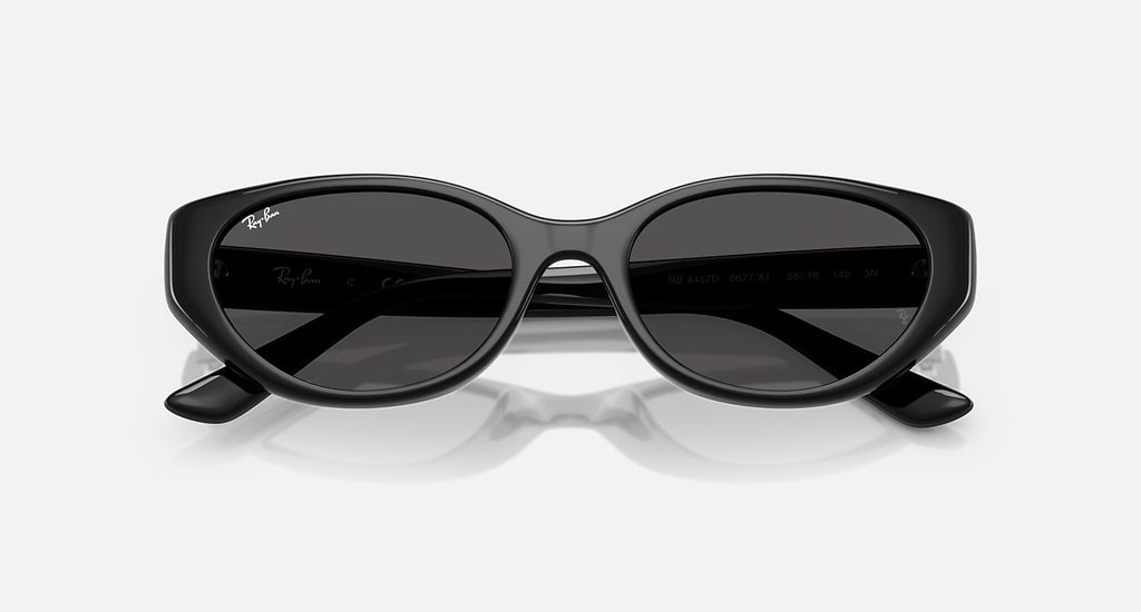 Ray-Ban RB4457D Bio-Based Sunglasses - Velocity 21 Polished Black + Dark Grey