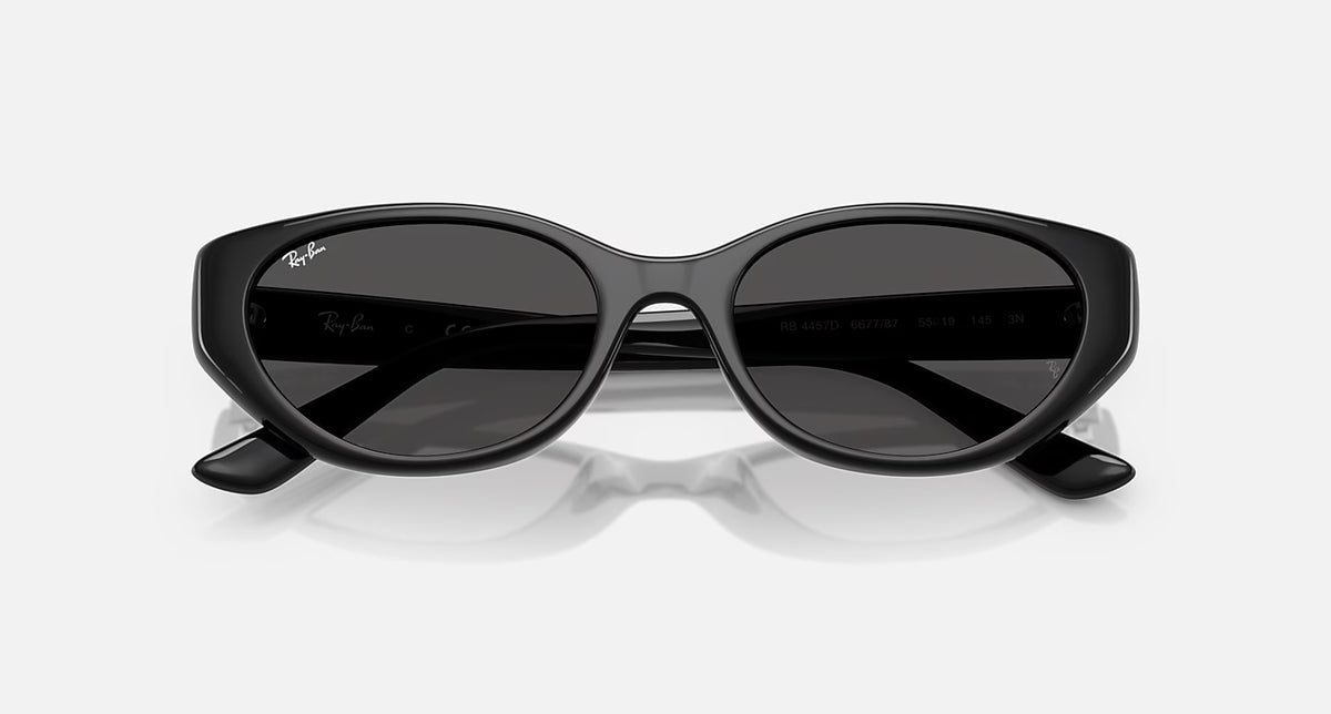 Ray-Ban RB4457D Bio-Based Sunglasses - Velocity 21 Polished Black + Dark Grey