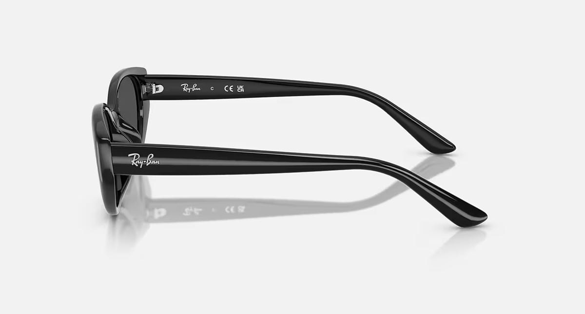 Ray-Ban RB4457D Bio-Based Sunglasses - Velocity 21 Polished Black + Dark Grey