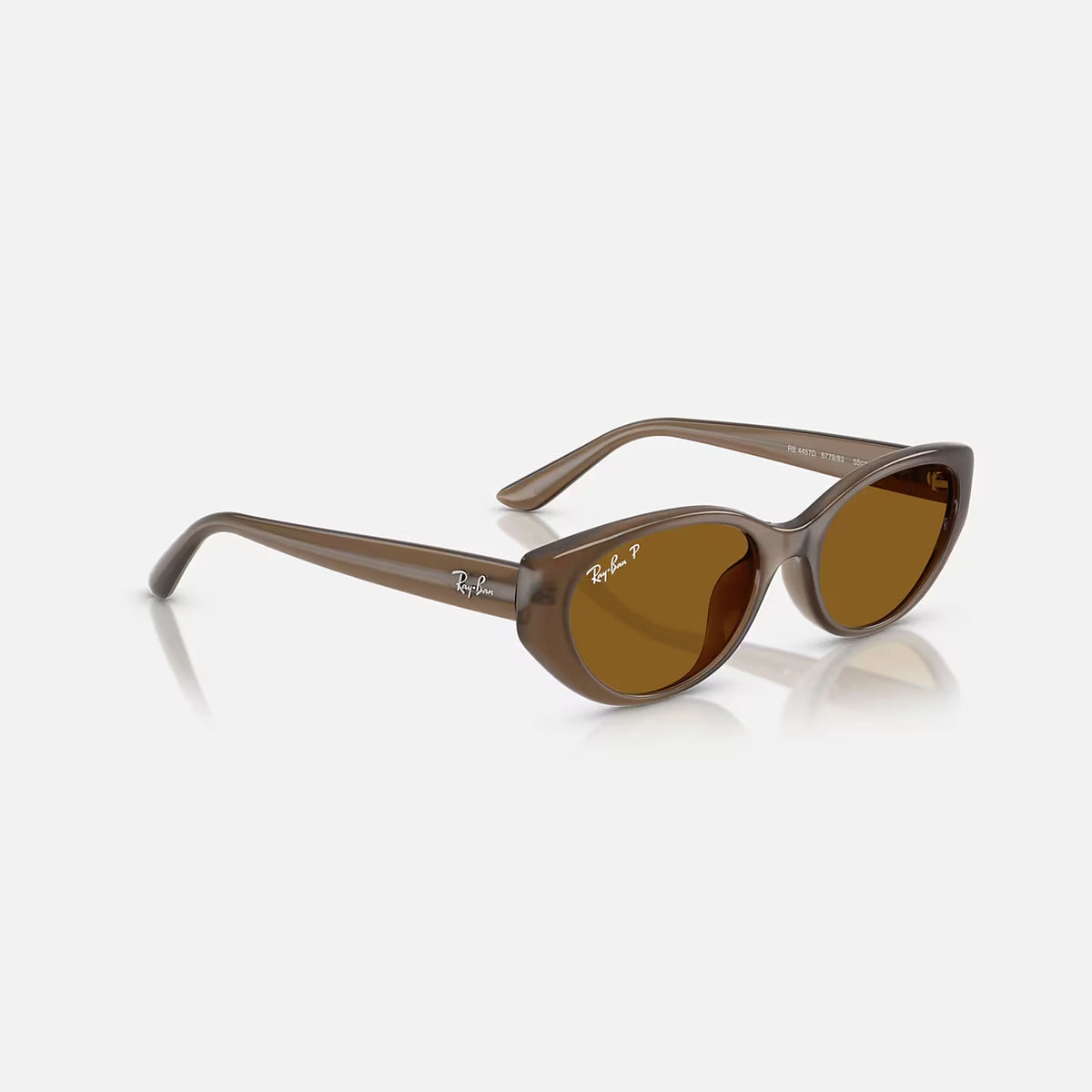 Ray-Ban RB4457D Bio-Based Sunglasses - Velocity 21 Polished Transparent Brown + Dark Brown Polarised