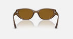 Ray-Ban RB4457D Bio-Based Sunglasses - Velocity 21 Polished Transparent Brown + Dark Brown Polarised