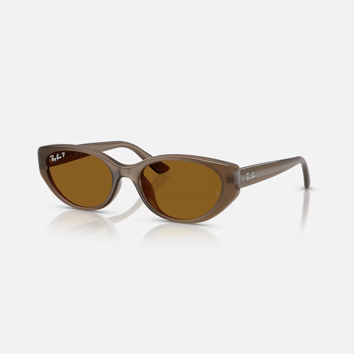 Ray-Ban RB4457D Bio-Based Sunglasses - Velocity 21 Polished Transparent Brown + Dark Brown Polarised