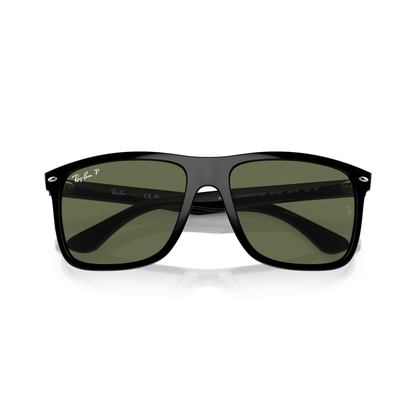 Ray Ban Boyfriend Two Sunglasses - Velocity 21 Black + Polarised Green