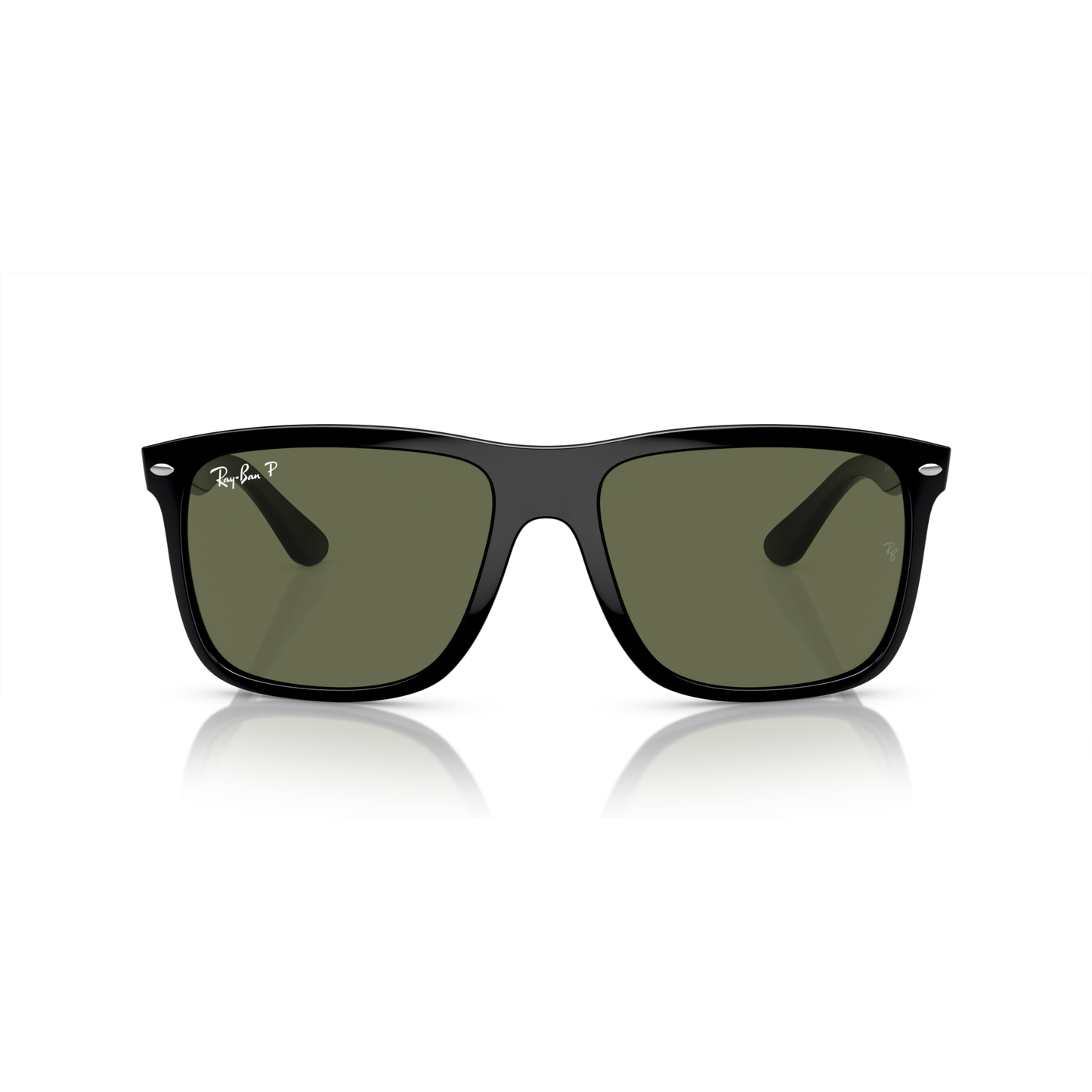 Ray Ban Boyfriend Two Sunglasses - Velocity 21 Black + Polarised Green