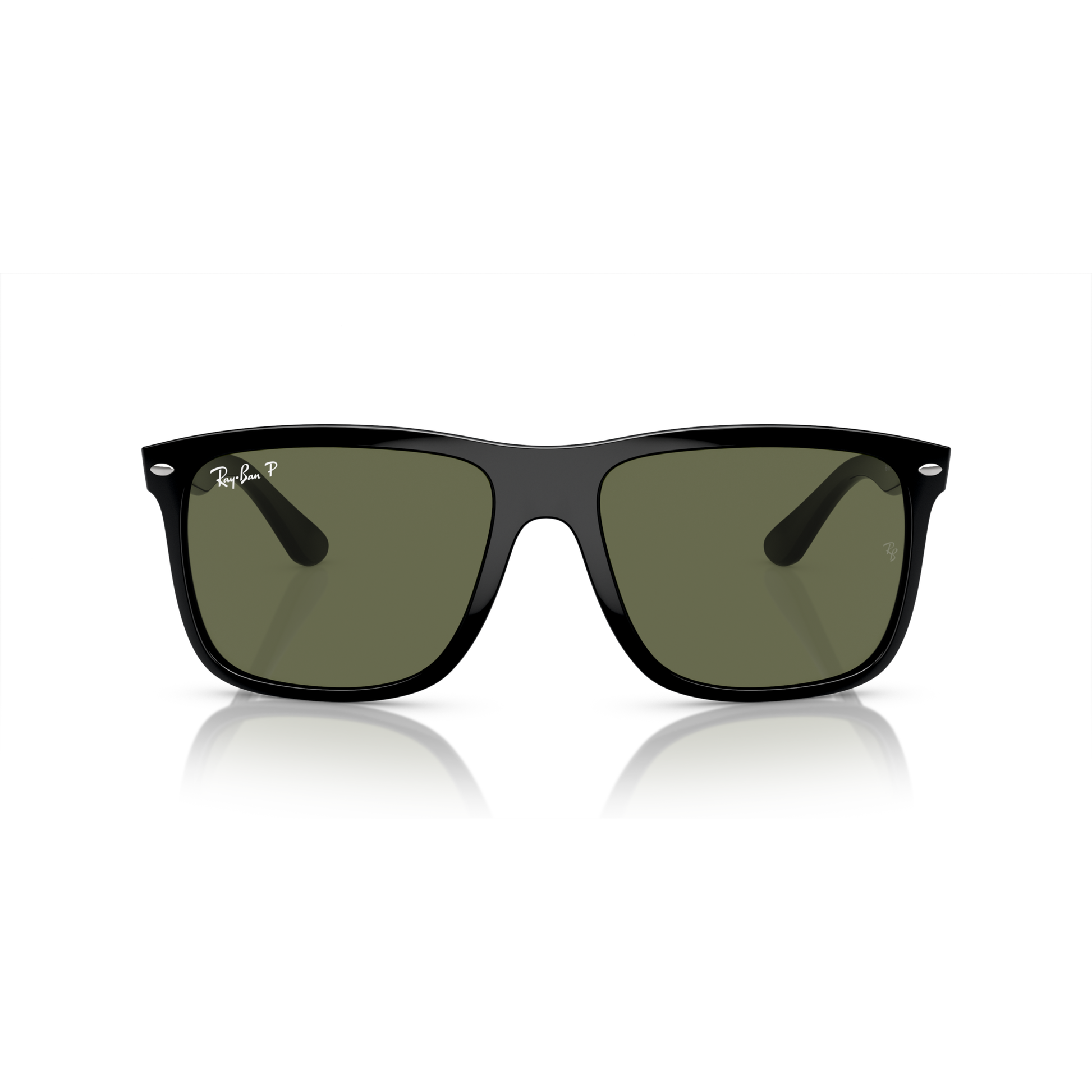 Ray Ban Boyfriend Two Sunglasses - Velocity 21 Black + Polarised Green