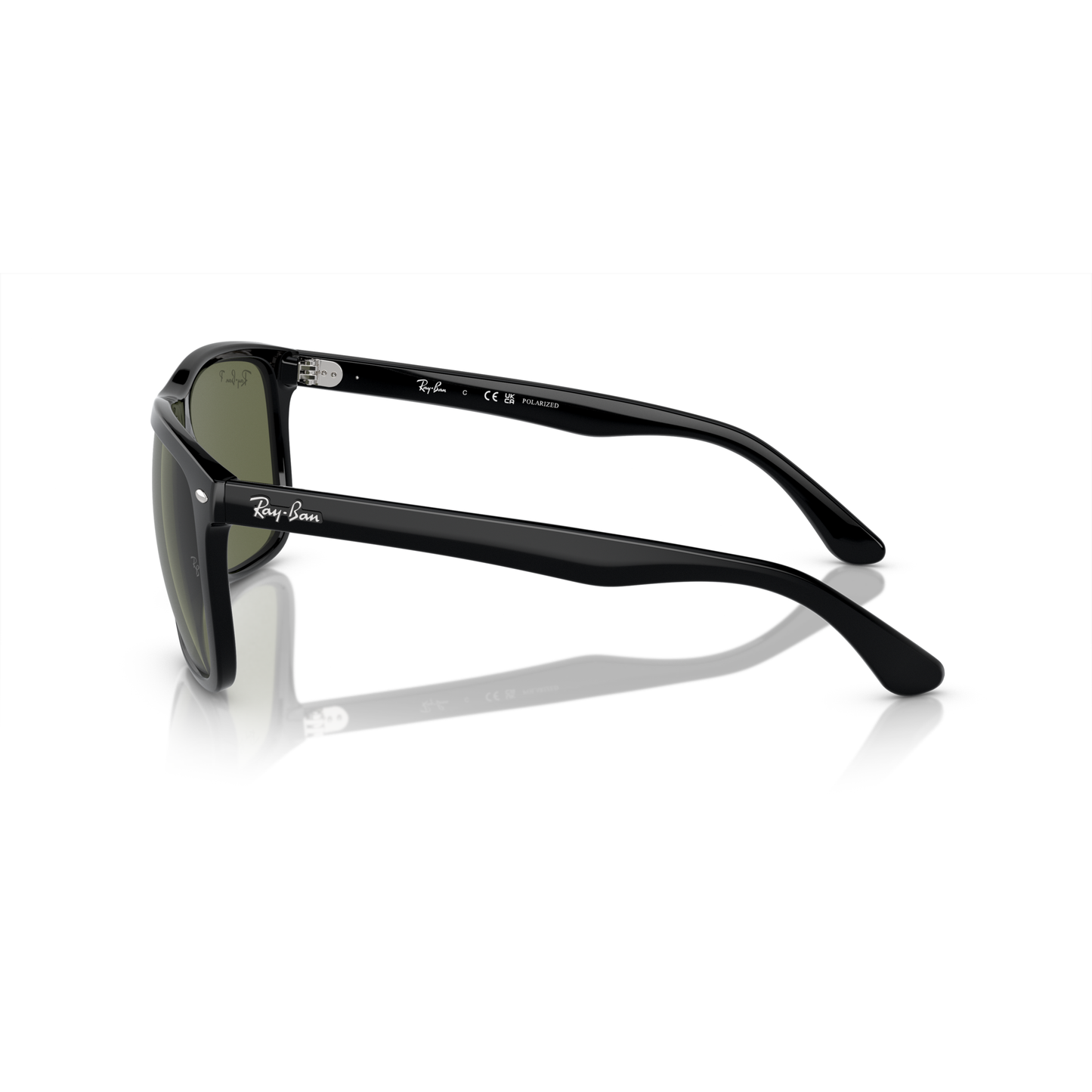 Ray Ban Boyfriend Two Sunglasses - Velocity 21 Black + Polarised Green
