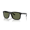 Ray Ban Boyfriend Two Sunglasses - Velocity 21 Black + Polarised Green