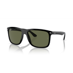 Ray Ban Boyfriend Two Sunglasses - Velocity 21 Black + Polarised Green