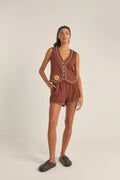 Solis Embroidered Short
