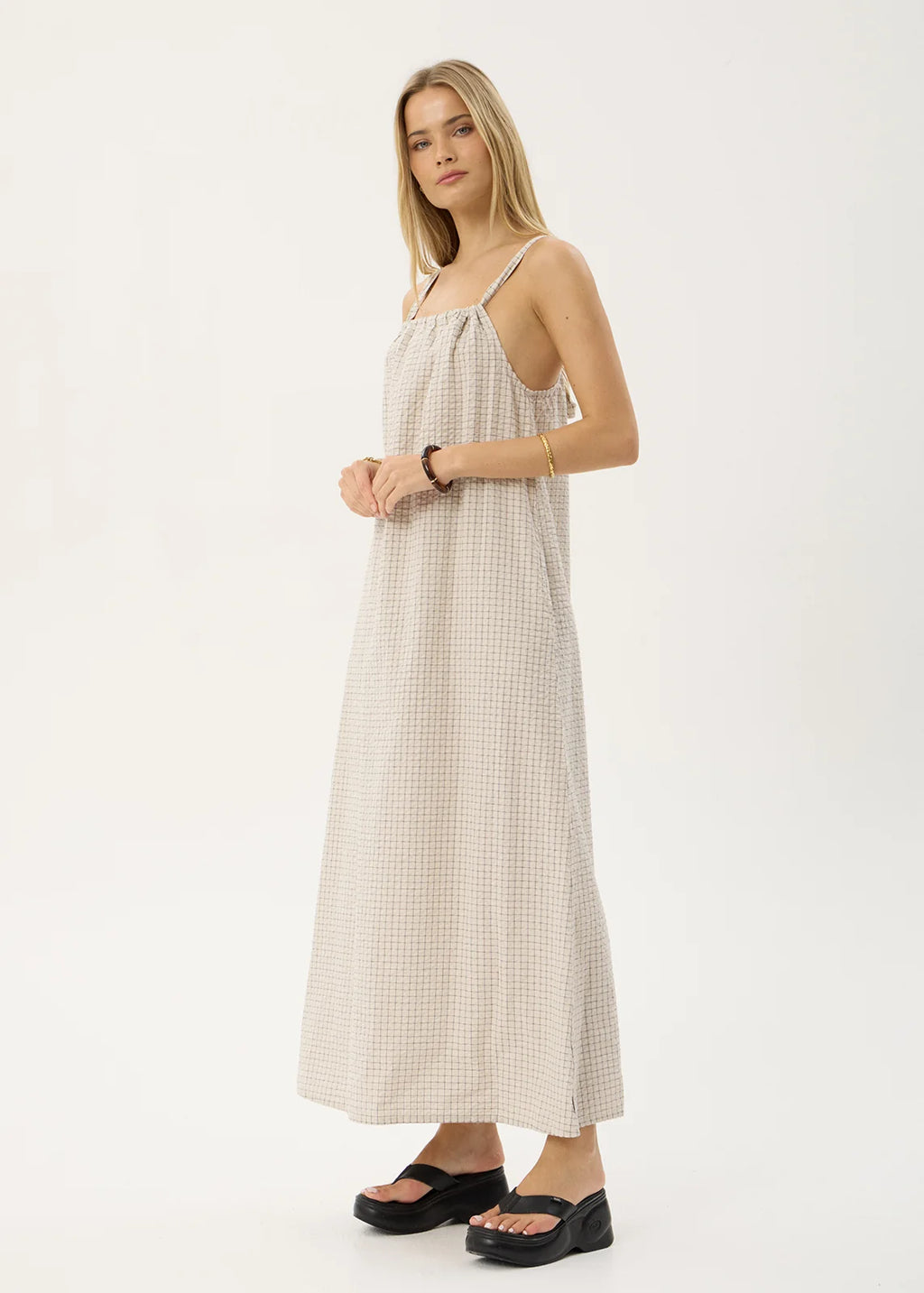 Vania Seersucker Maxi Dress