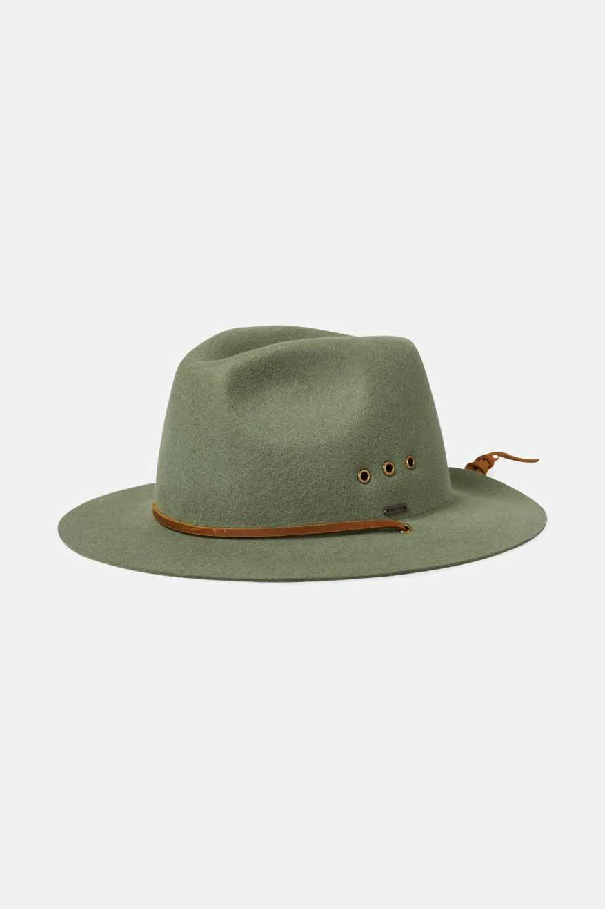 Wesley WTHR Guard Packable Fedora - Light Moss