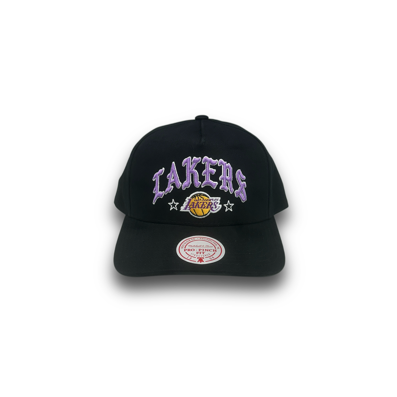 Black Letter Pro Pinch Snapback - Lakers