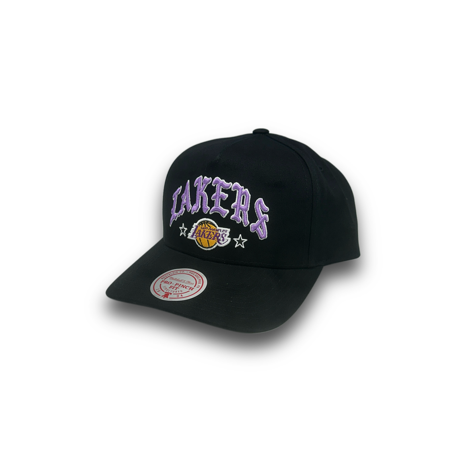Black Letter Pro Pinch Snapback - Lakers