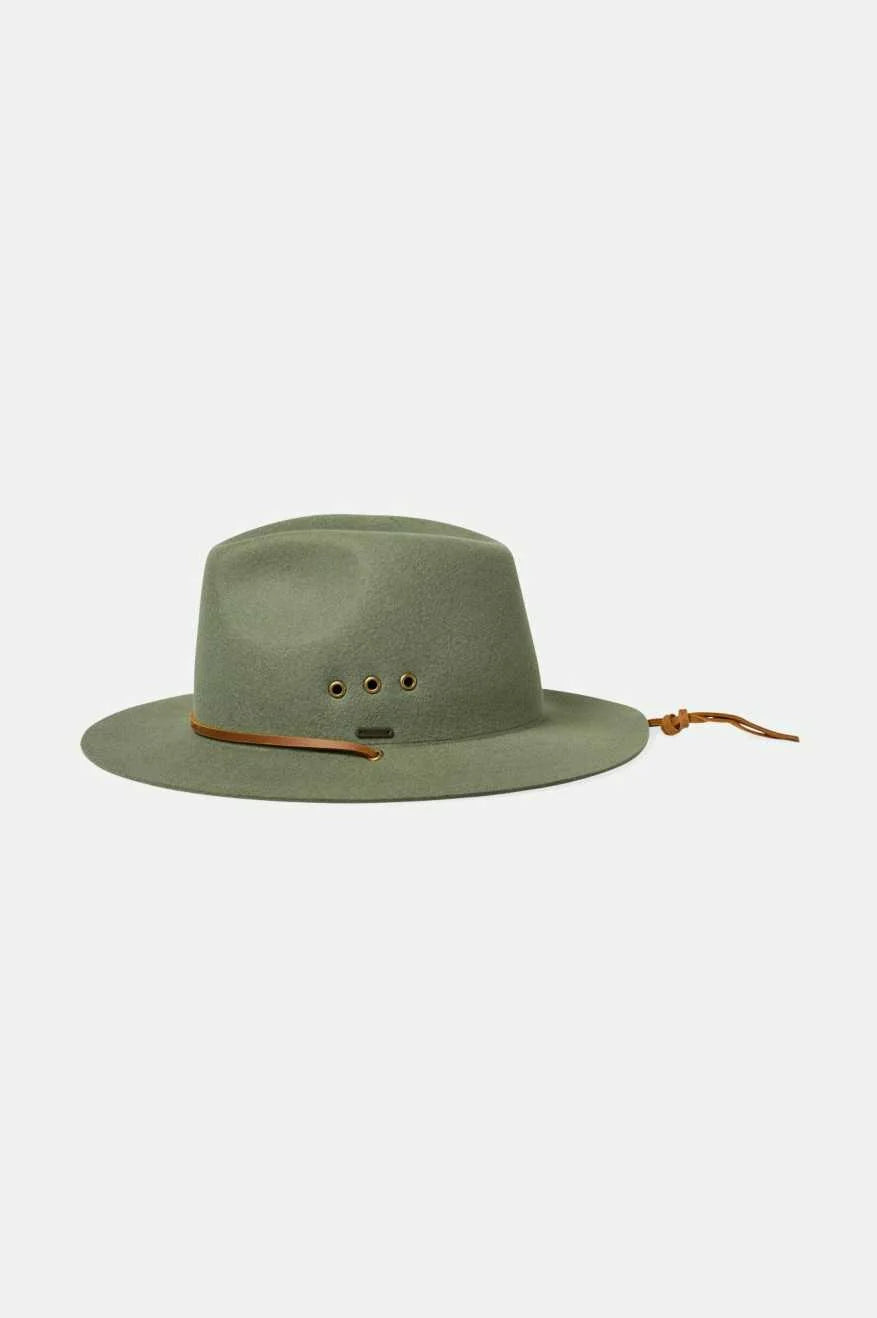 Wesley WTHR Guard Packable Fedora - Light Moss
