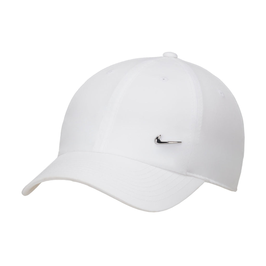 Nike Dri-FIT Unstructured Metal Swoosh Cap - White