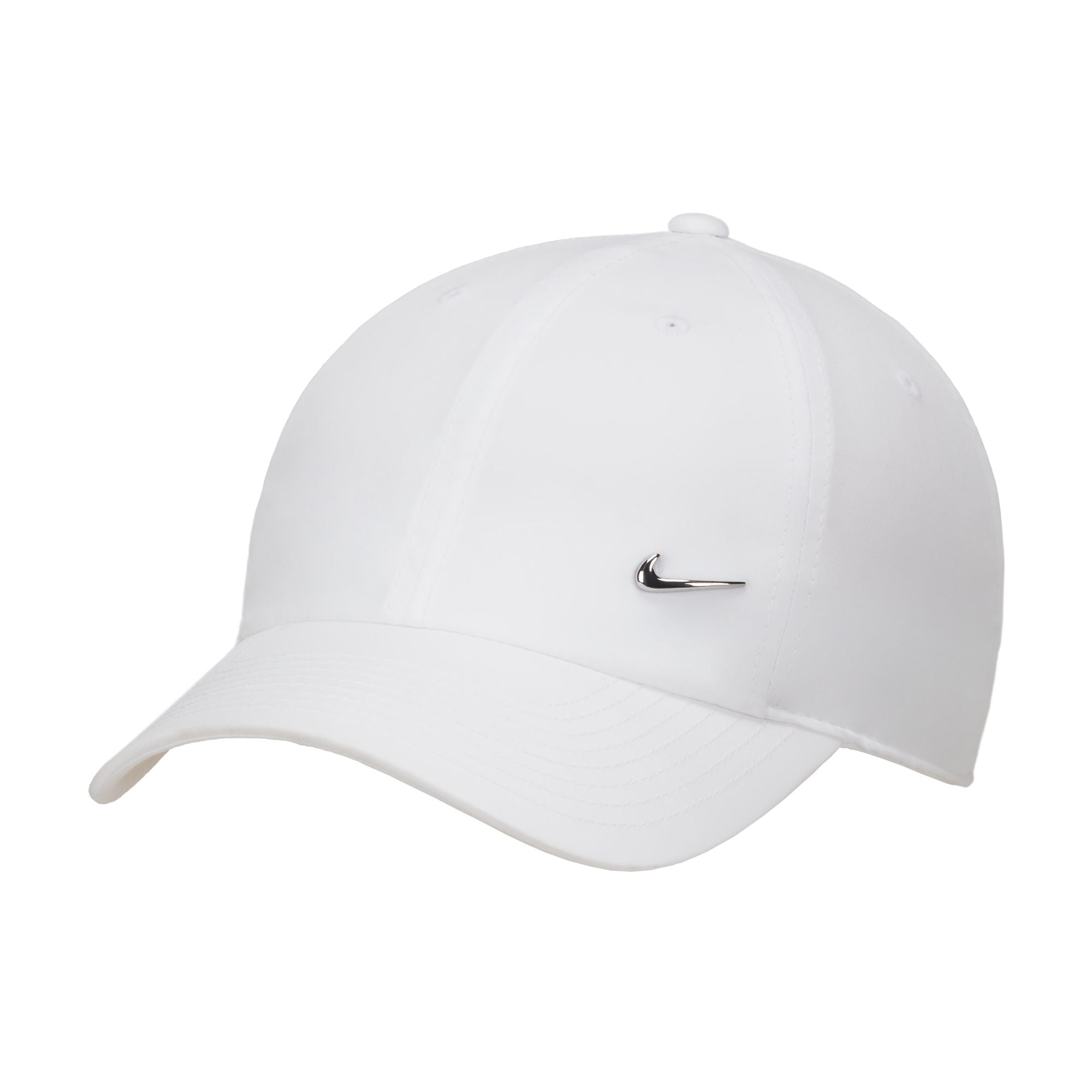Nike Dri-FIT Unstructured Metal Swoosh Cap - White