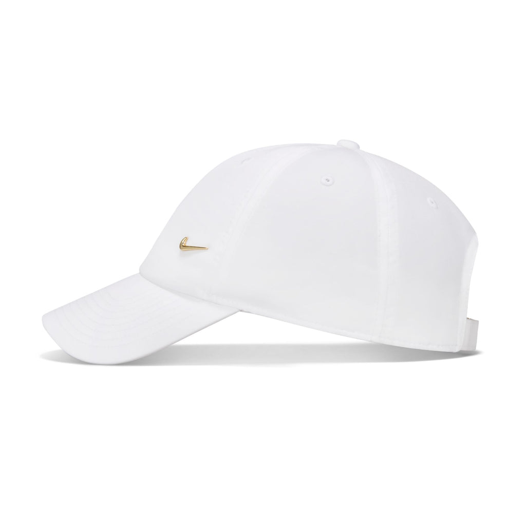Nike Dri-FIT Unstructured Metal Swoosh Cap - White