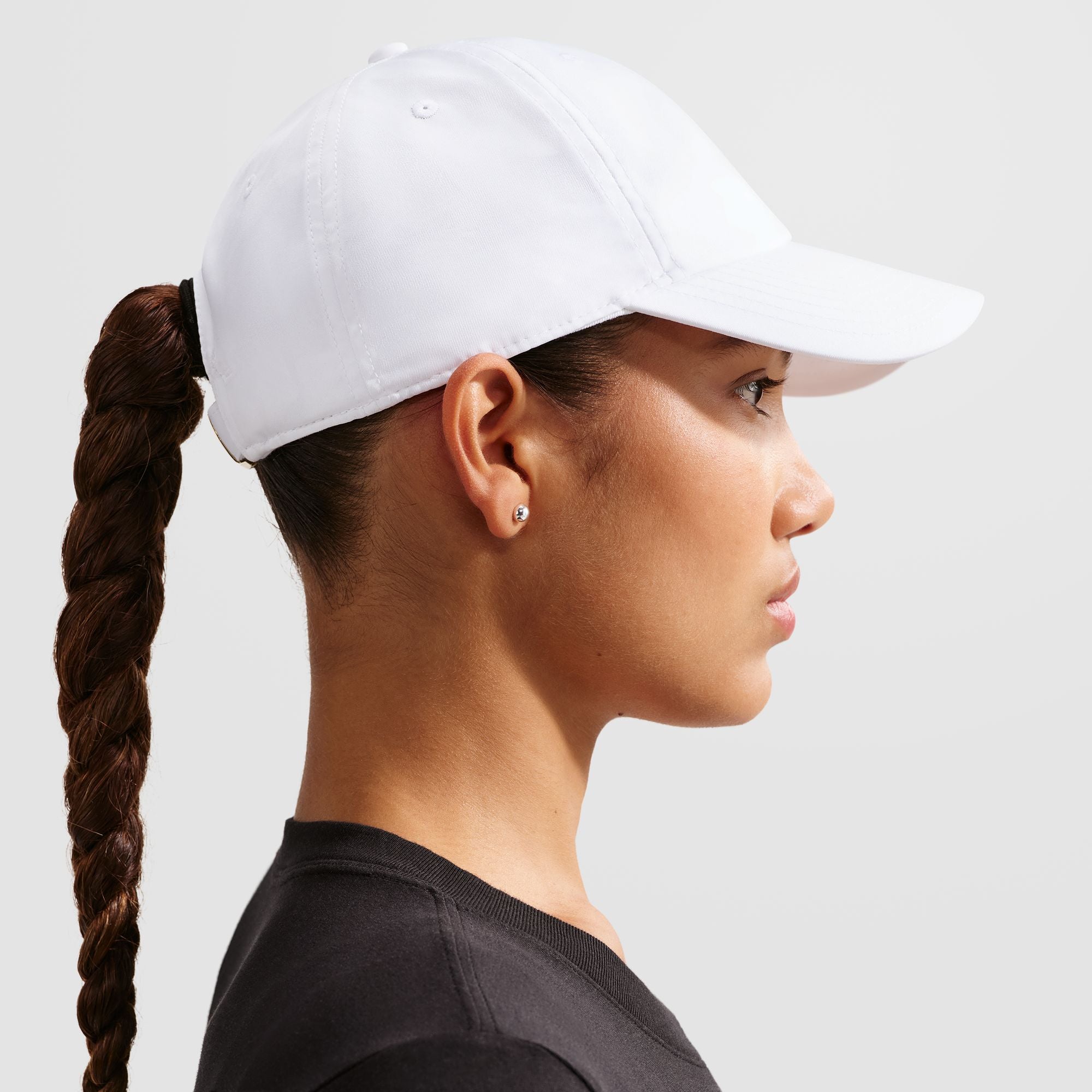 Nike Dri-FIT Unstructured Metal Swoosh Cap - White