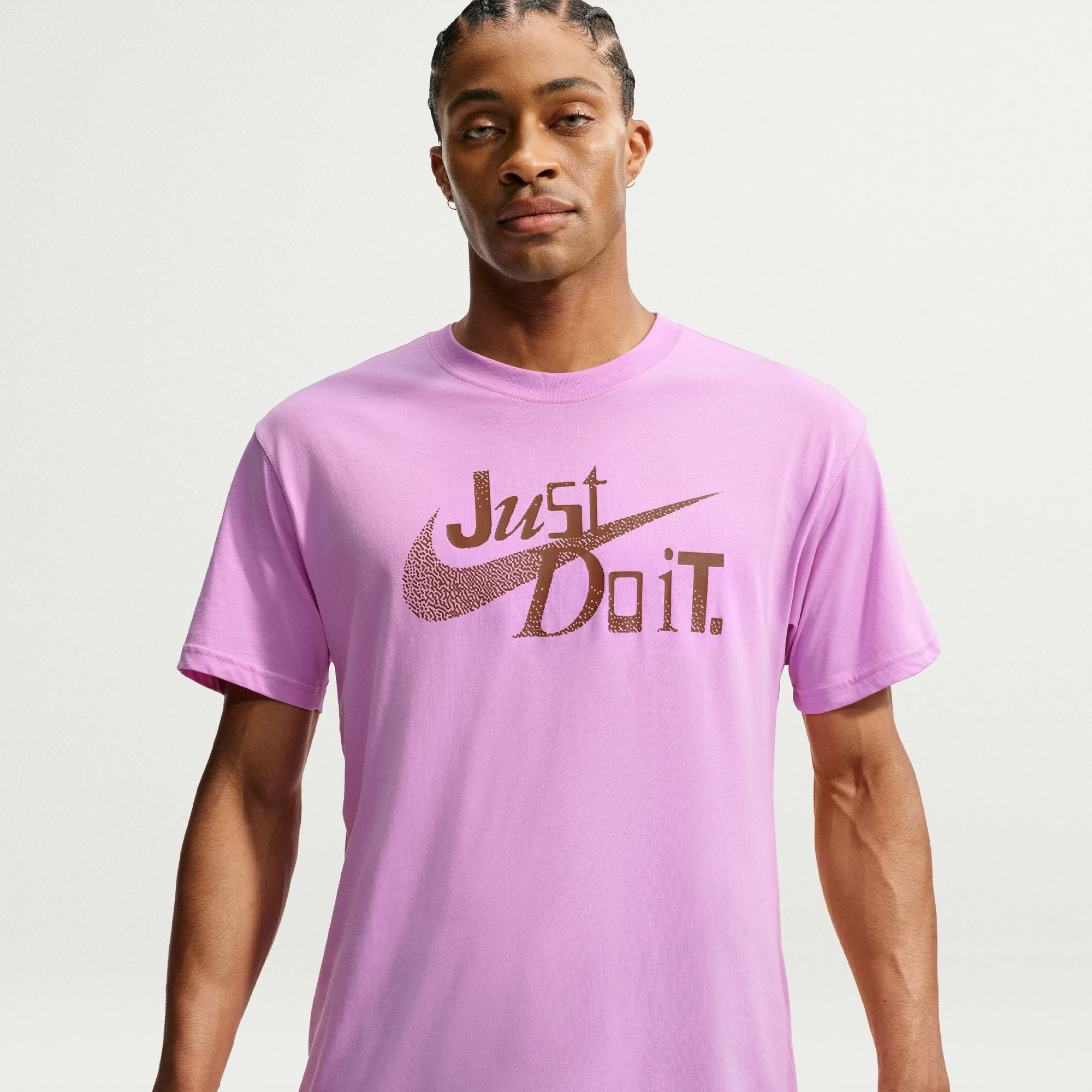 Loose Fit Just Do It Tee - Light Magenta