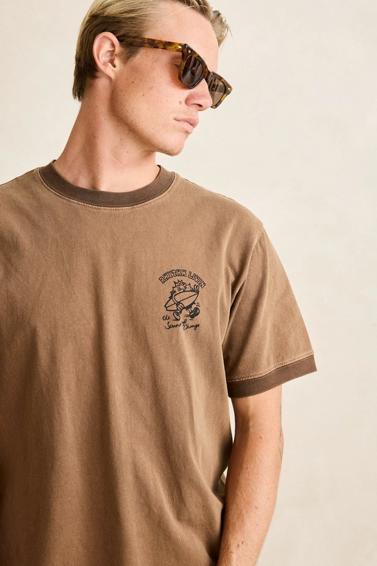 Peace Sun Ringer Vintage SS Tee