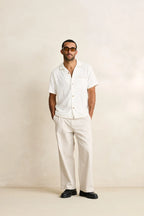 Linen Whip Stitch SS Shirt