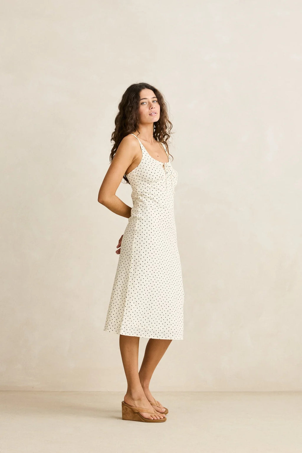 Polka Midi Dress