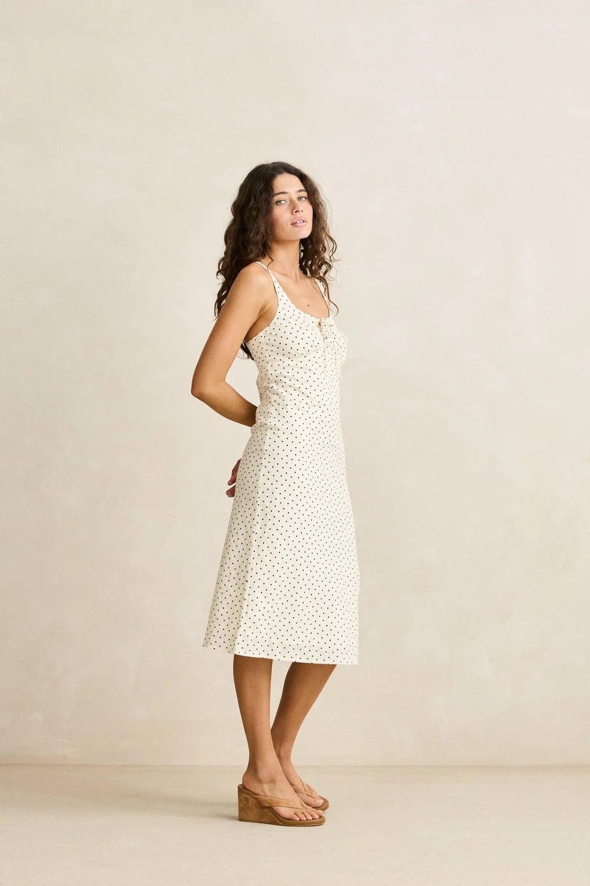 Polka Midi Dress