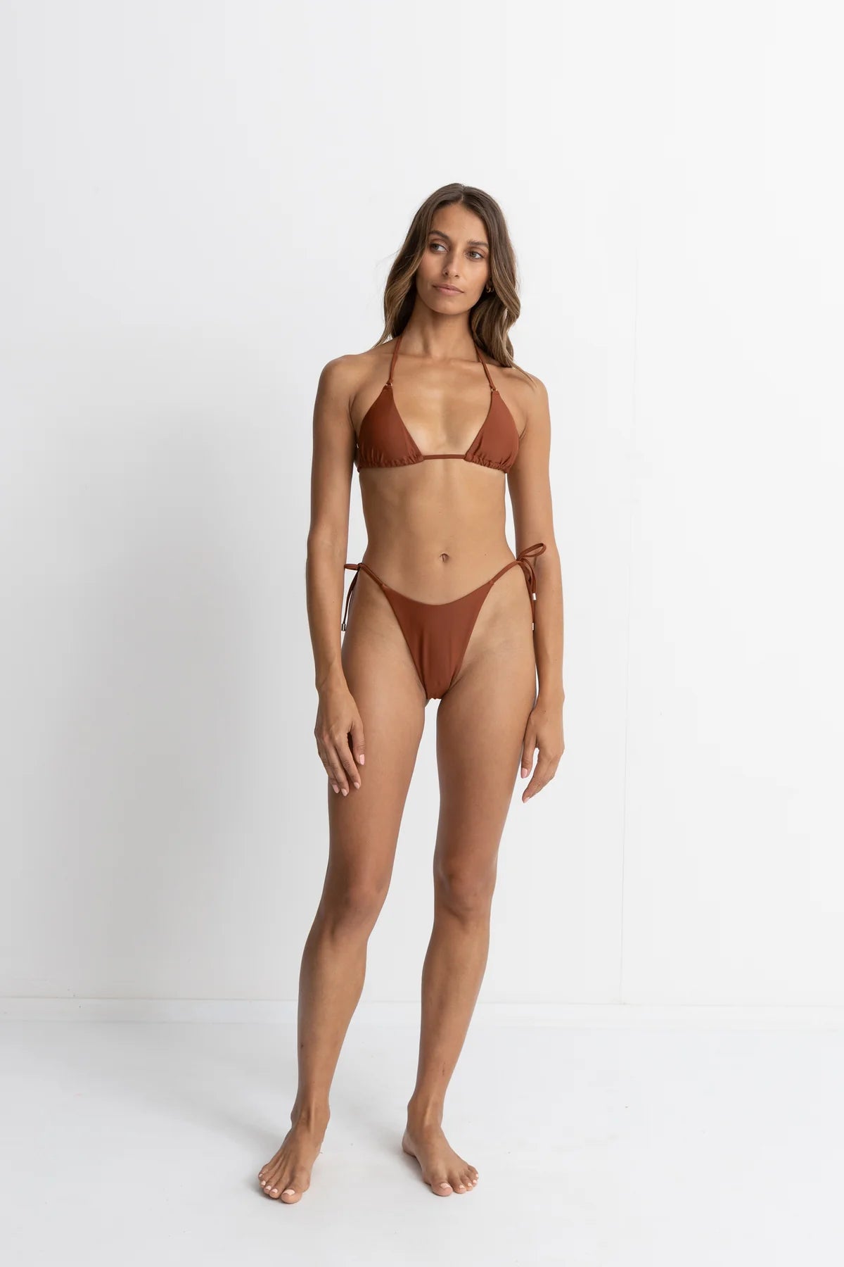 Classic Tie Side Hi Cut Pant - Rust