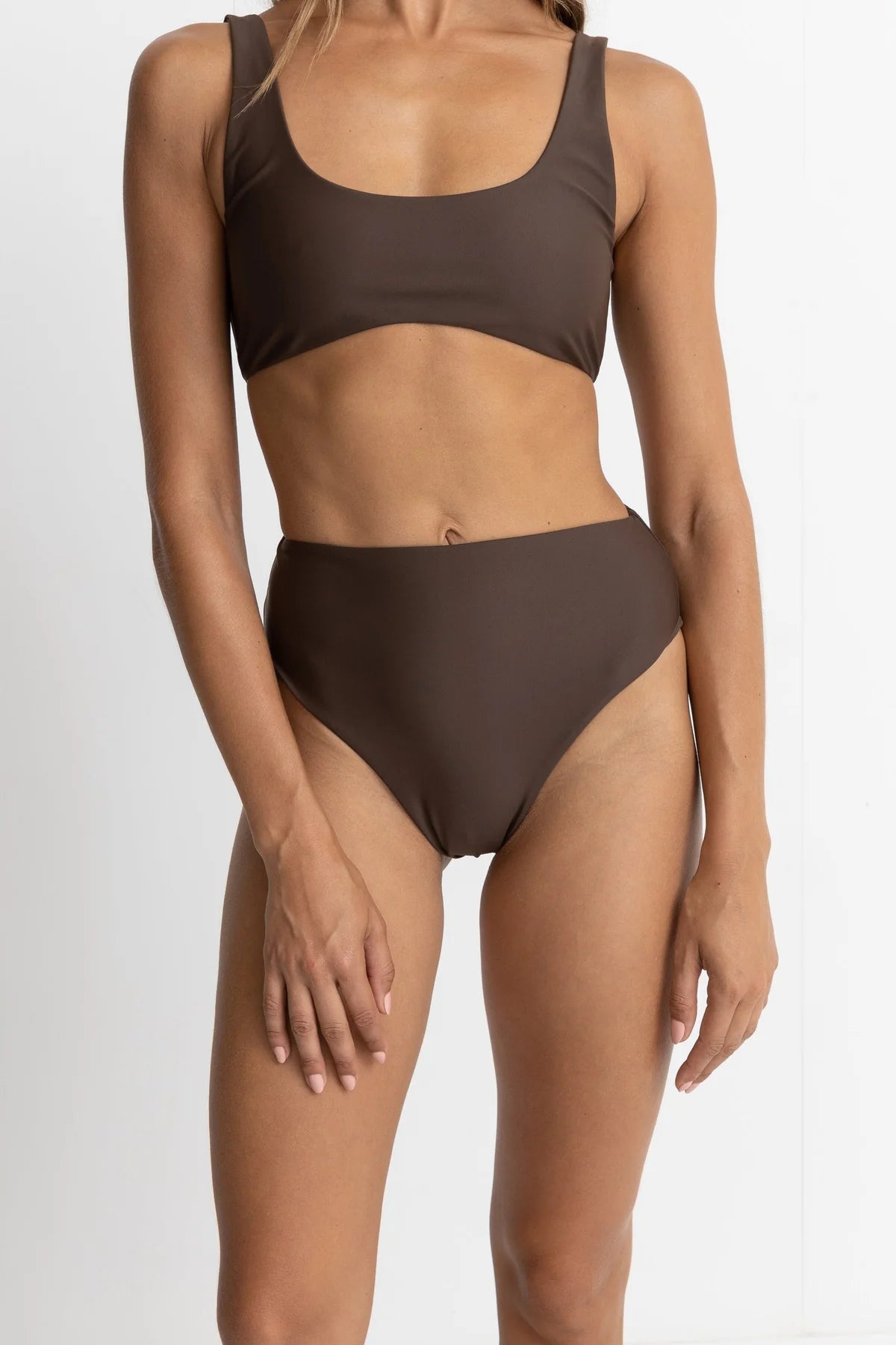 Classic Hi Waist Pant - Chocolate