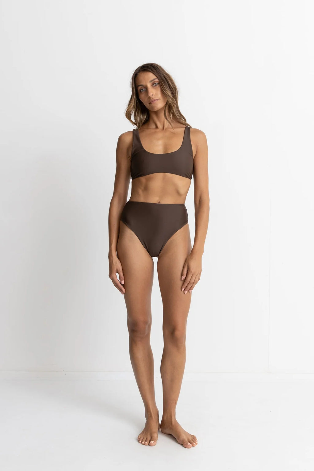 Classic Hi Waist Pant - Chocolate