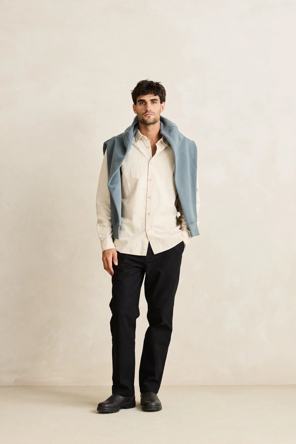 Classic Linen LS Shirt - Sand