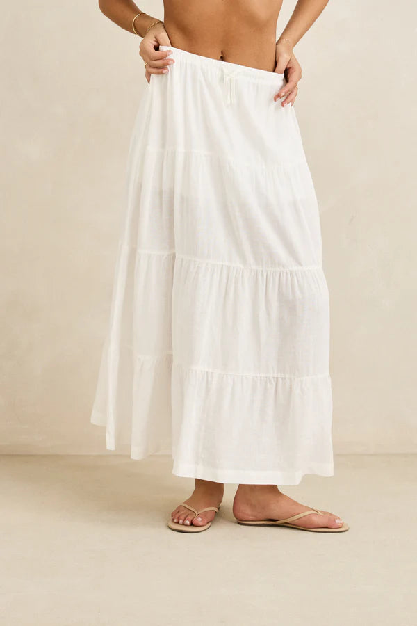 Classic Tiered Maxi Skirt