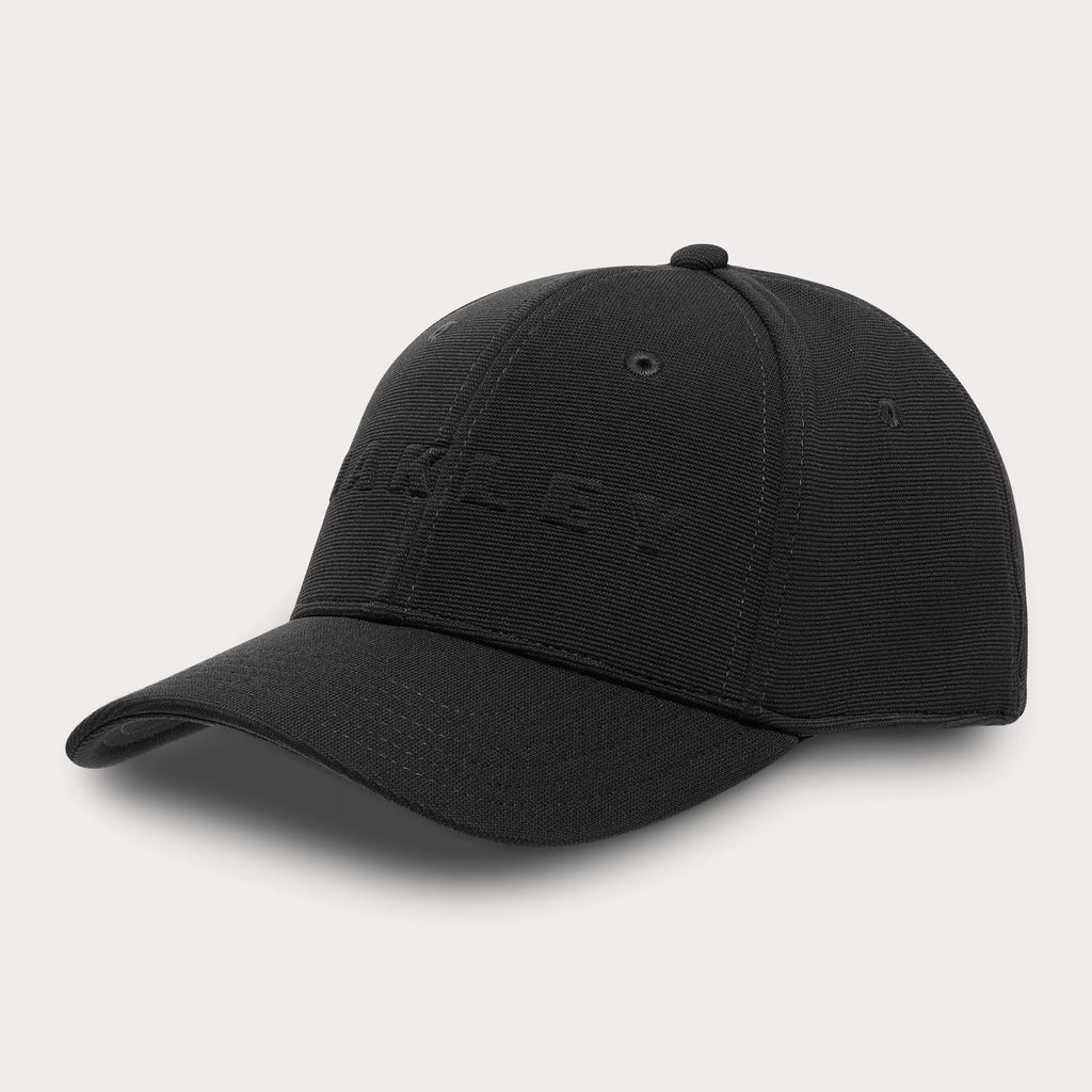 Bark Embossed Hat - Pitch Black/Flame Red