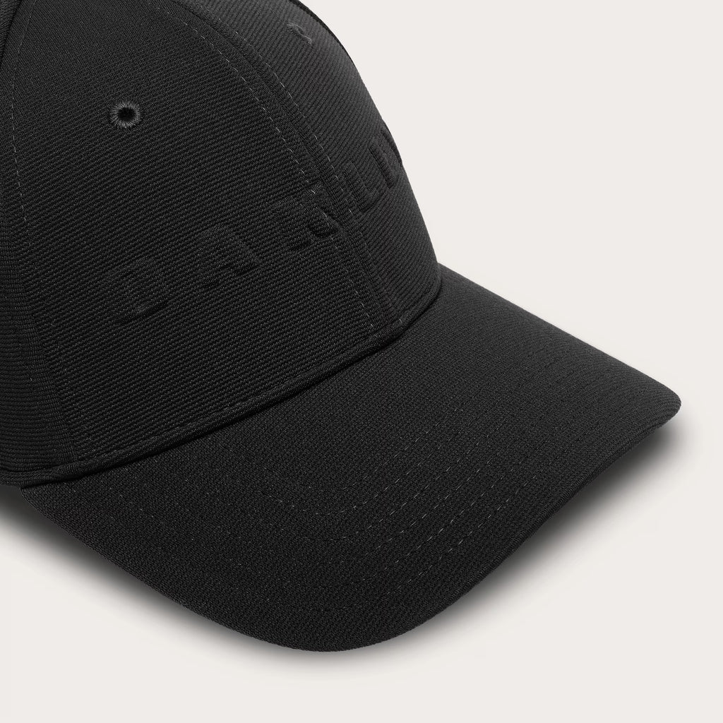 Bark Embossed Hat - Pitch Black/Flame Red