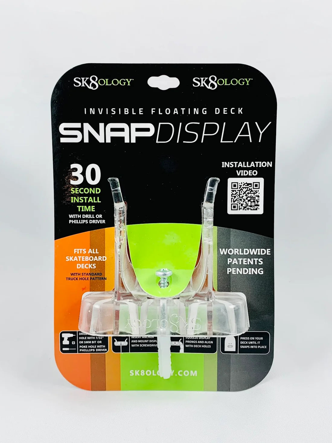 Sk8ology Invisible Floating Deck Snap Display
