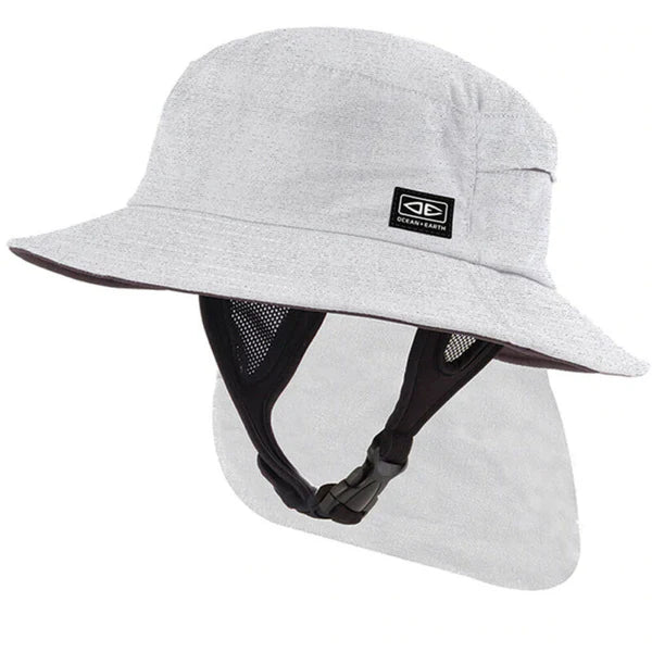 Indo Stiff Peak Surf Hat - White Marle