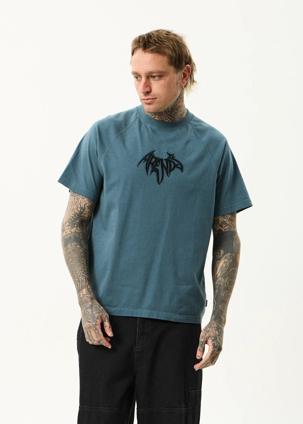 Bats Recycled Raglan Boxy Fit Tee - Fuel