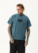 Bats Recycled Raglan Boxy Fit Tee - Fuel