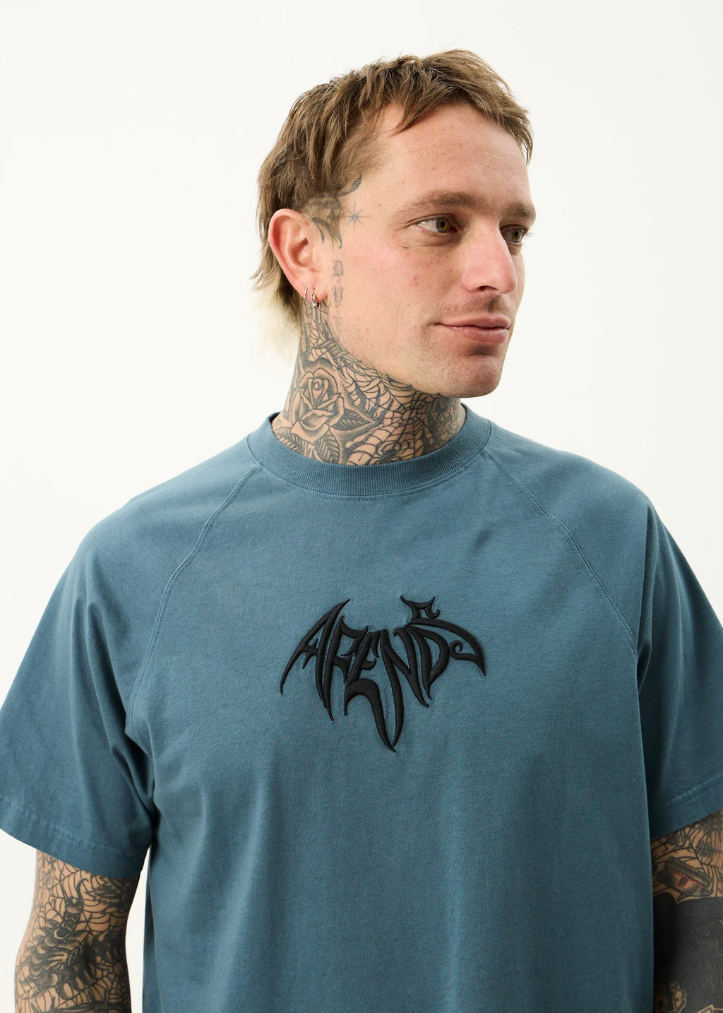 Bats Recycled Raglan Boxy Fit Tee - Fuel