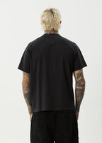 Bats Recycled Raglan Boxy Fit Tee - Stone Black