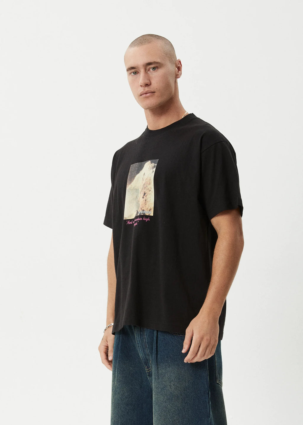 Too High Recycled HW Boxy Fit Tee - Black
