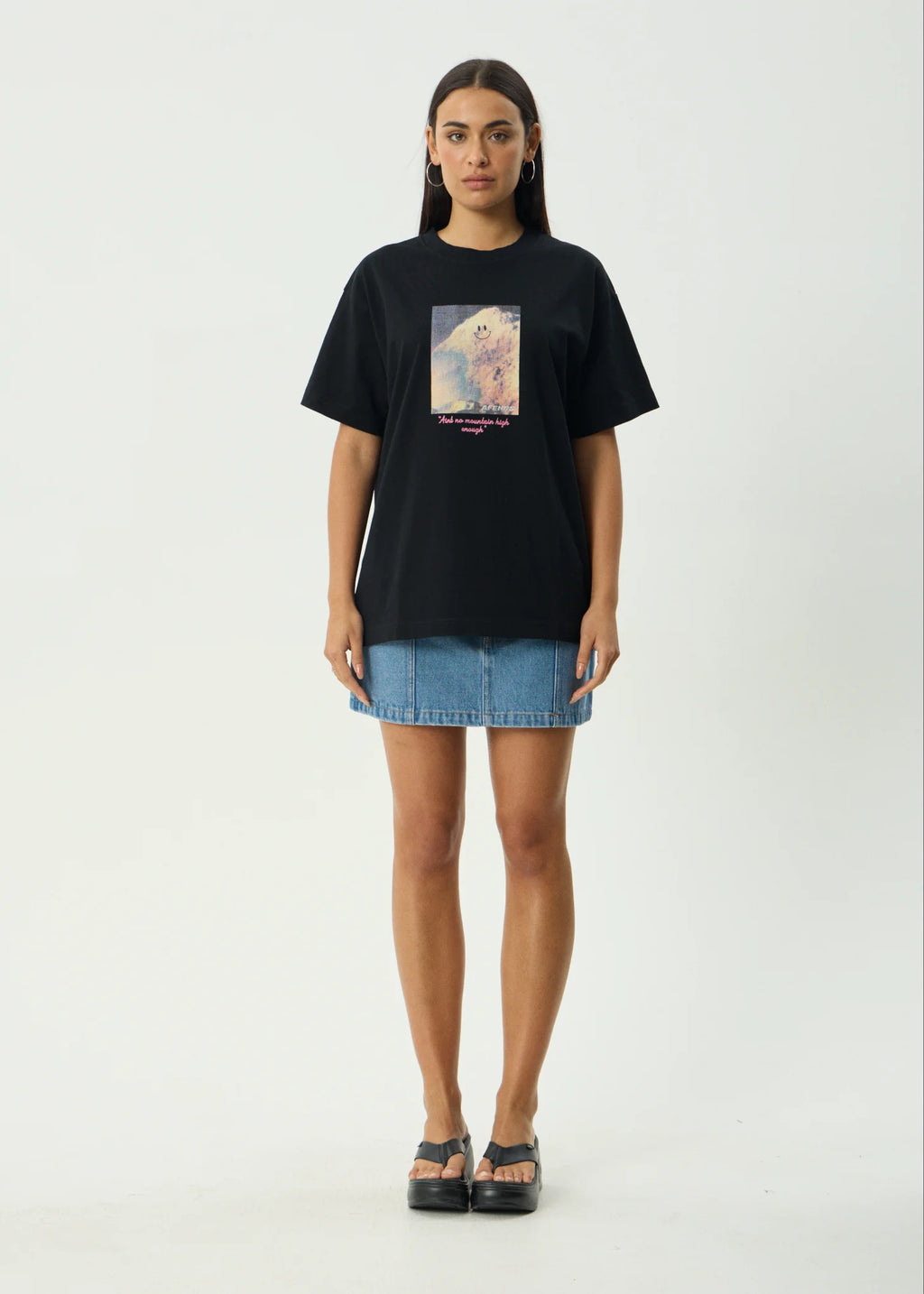 Too High Recycled HW Boxy Fit Tee - Black